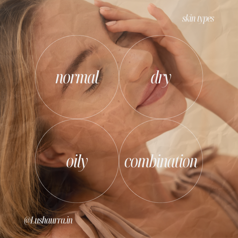 light grey minimalist skin types instagram post