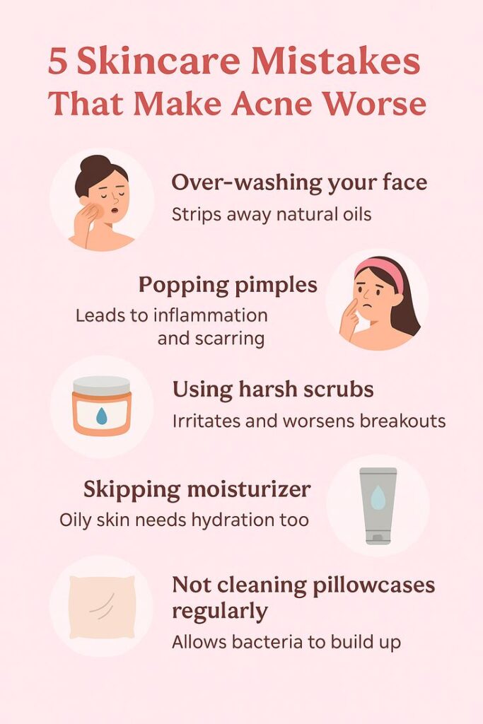 pimples on cheeks chin & Forehead