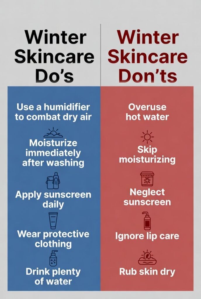 why does your face look dark in winter